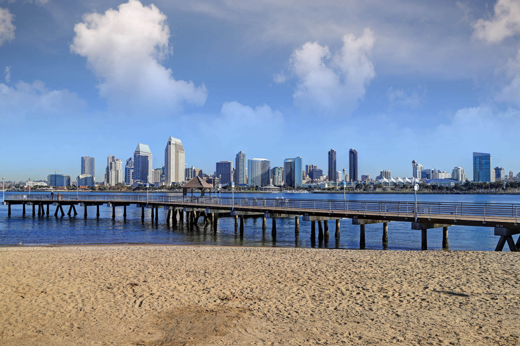 Skyline of San Diego, California from Coronado Island